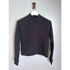 The North Face Waffle Knit Gorpcore Mock Neck Pullover Sweater